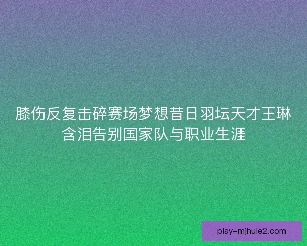 膝伤反复击碎赛场梦想昔日羽坛天才王琳含泪告别国家队与职业生涯